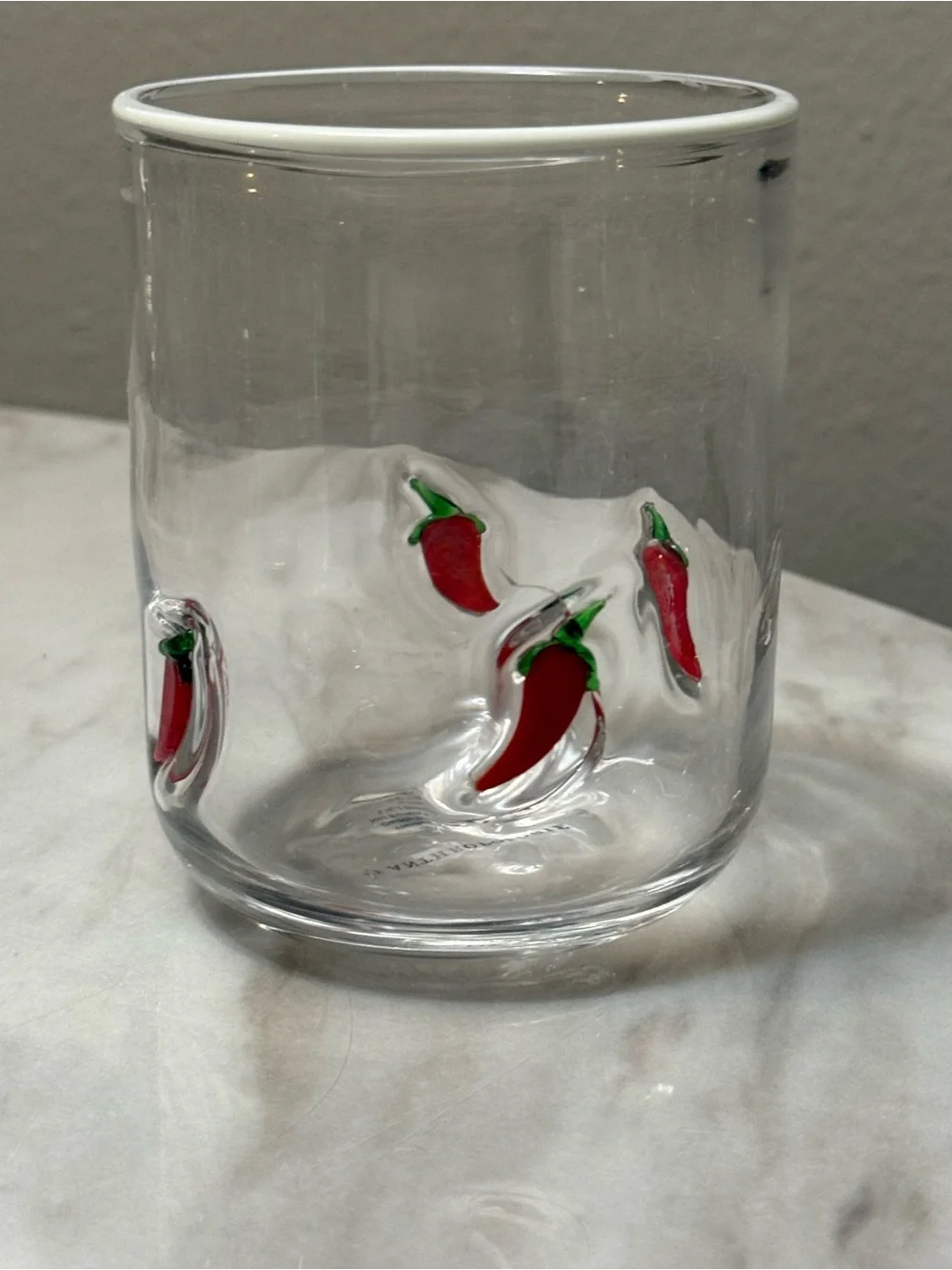 Anthropology cup with chili peppers